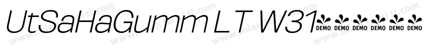 UtSaHaGumm LT W31字体转换